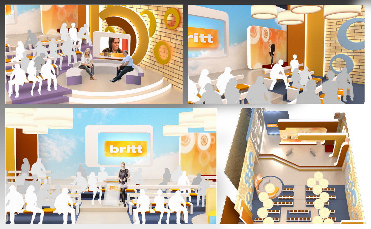 3D Visualisierung - Bühnenset - BRITT am Mittag